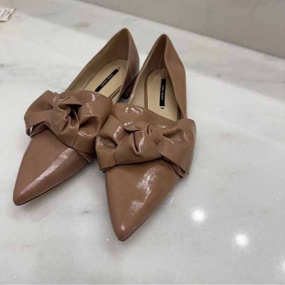 Zara tan bow flats - Picture 2 of 4